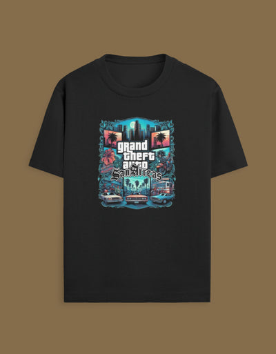San Andreas–style graphic t-shirt